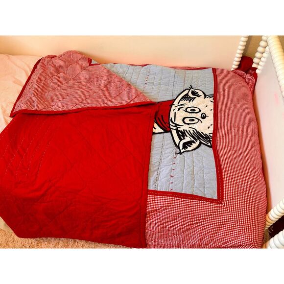 Pottery Barn Kids TWIN Dr Seuss Cat in the Hat Bed Quilt HTF Retired EUC - Picture 2 of 5